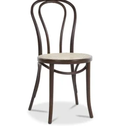 No 18 matstol med rottingsits - Brun