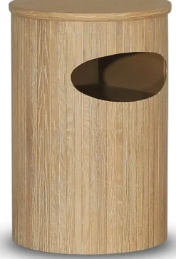 Nova runt sängbord med förvaring - Whitewash + Möbeltassar