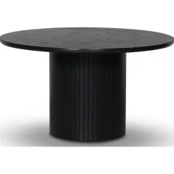 Nova soffbord Ø80 cm - Svart askfanér