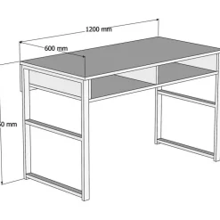 Nove skrivbord 120x60 cm - Valnöt