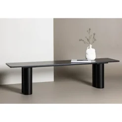 Olivia bänk 180 cm - Svart