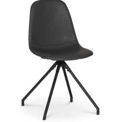 Omni matgrupp, runt matbord Ø130 cm inkl 4 st Bridge snurrbara stolar - Rökfärgad ek + 4.00 x Stolsdyna