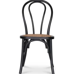 Omni matgrupp, runt matbord Ø130 cm inkl 4 st Tony svarta stolar - Svartbetsad ek