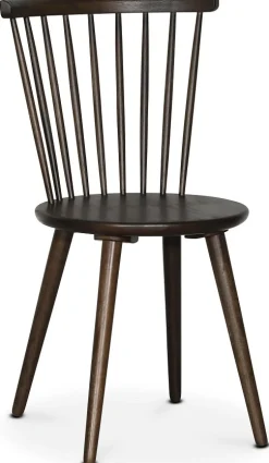 Omni matgrupp, runt matbord Ø130 cm inkl 4 st pinnstol Castor - Rökfärgad ek + 4.00 x Stolsdyna