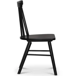 Omni matgrupp, runt matbord Ø130 cm inkl 4 st Orust svarta pinnstolar - Svartbetsad ek + 3.00 x Möbeltassar