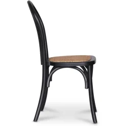 Omni matgrupp, runt matbord Ø130 cm inkl 4 st Tony svarta stolar - Svartbetsad ek + 3.00 x Möbeltassar