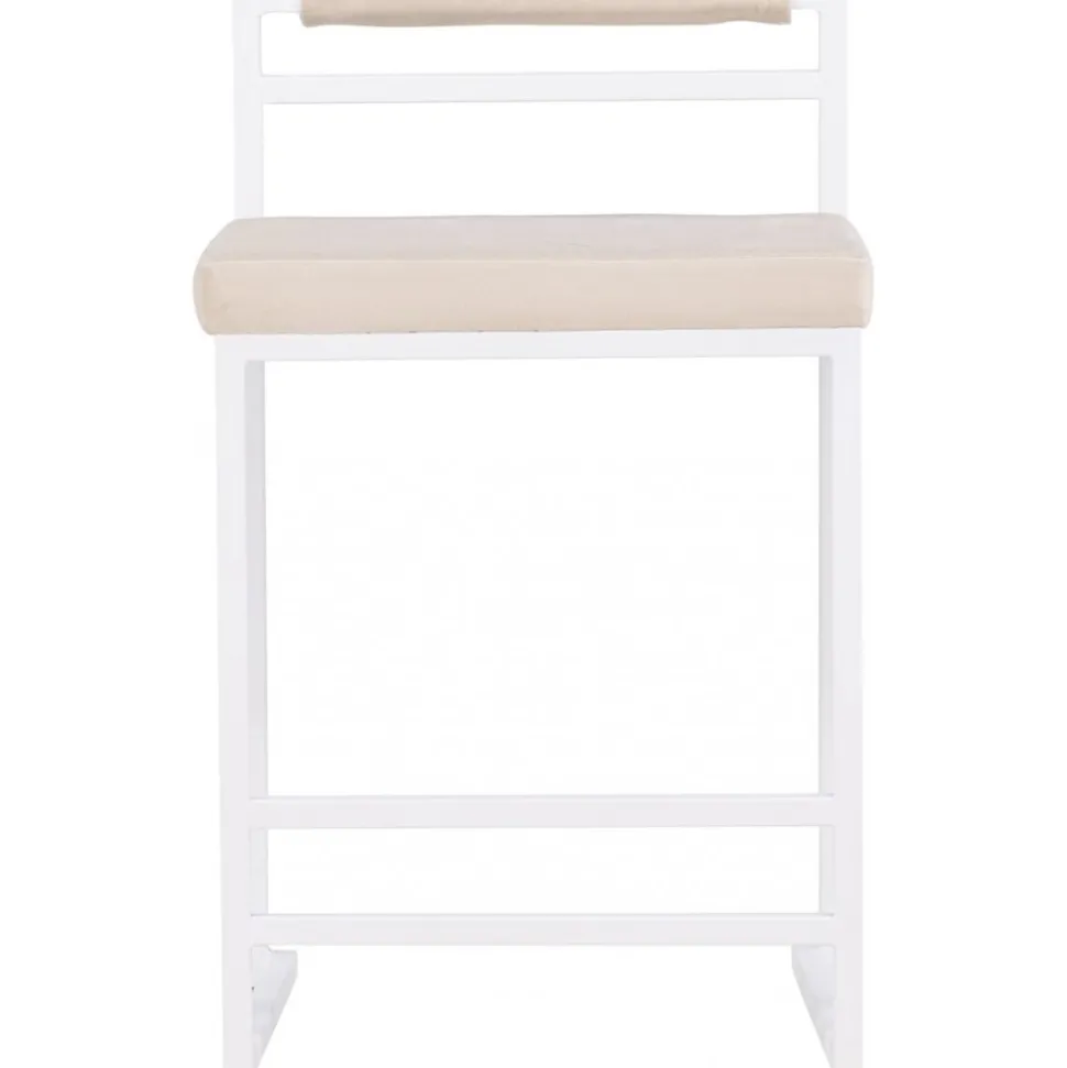 Opelika barstol - Beige/vit