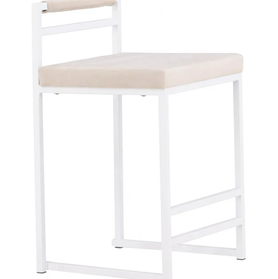 Opelika barstol - Beige/vit