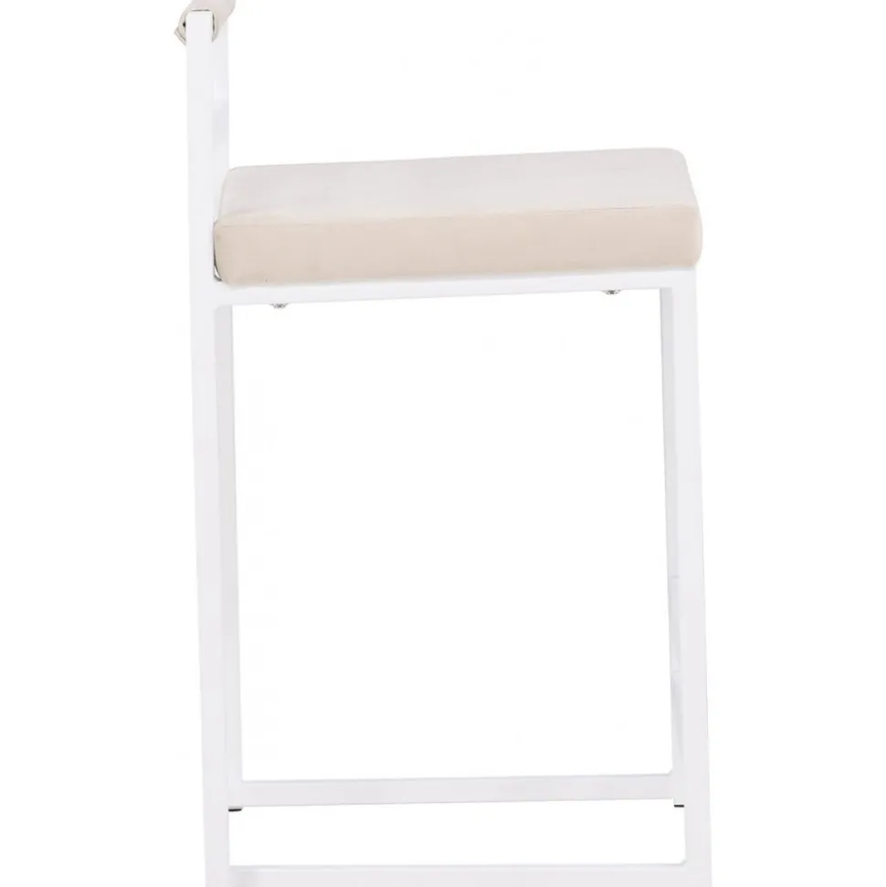 Opelika barstol - Beige/vit