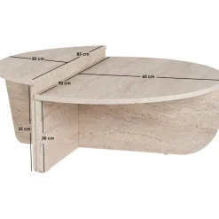 Orion soffbord - Travertin