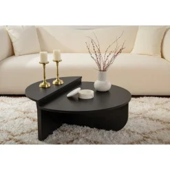 Orion soffbord 90 x 90 cm - Trä/svart