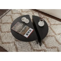 Orion soffbord 90 x 90 cm - Trä/svart