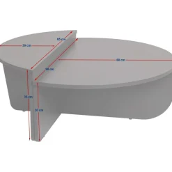 Orion soffbord 90/85 x 60/30 cm - Vit/svart