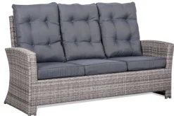 Orlando utemöbelgrupp hög rygg ställbara fåtöljer - Grå/beige + Textilrengöring för möbler