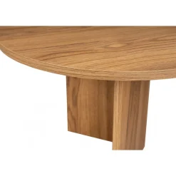 Oval soffbord 120 x 60 cm - Brun