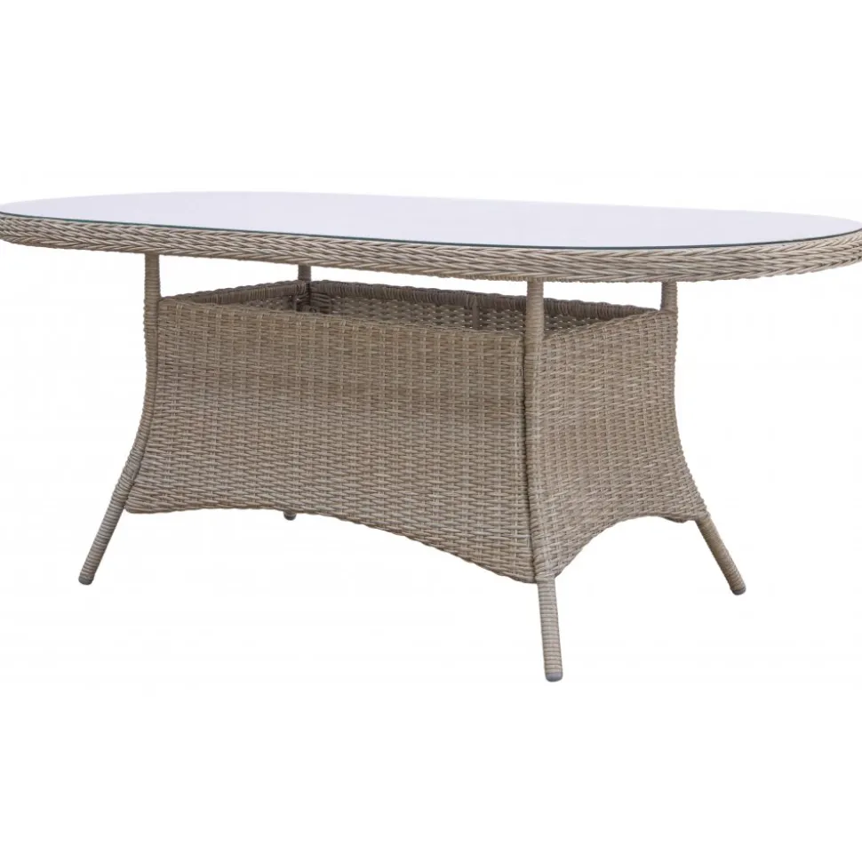 Ovalt trädgårdsbord Menton - 180x100 | Natur + Rengöringsmedel för utemöbler