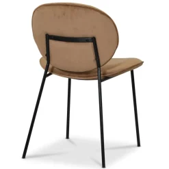 Palle stol i sammet - Brun