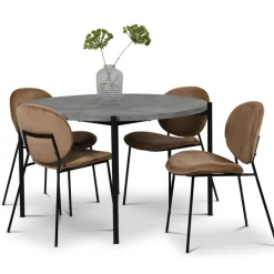 Palle stol i sammet - Brun + Möbeltassar