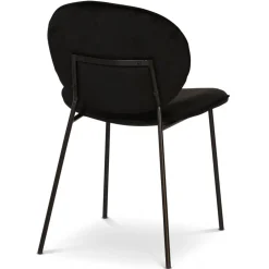 Palle stol i svart sammet + Möbeltassar