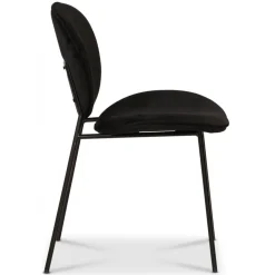 Palle stol i svart sammet + Textilrengöring för möbler