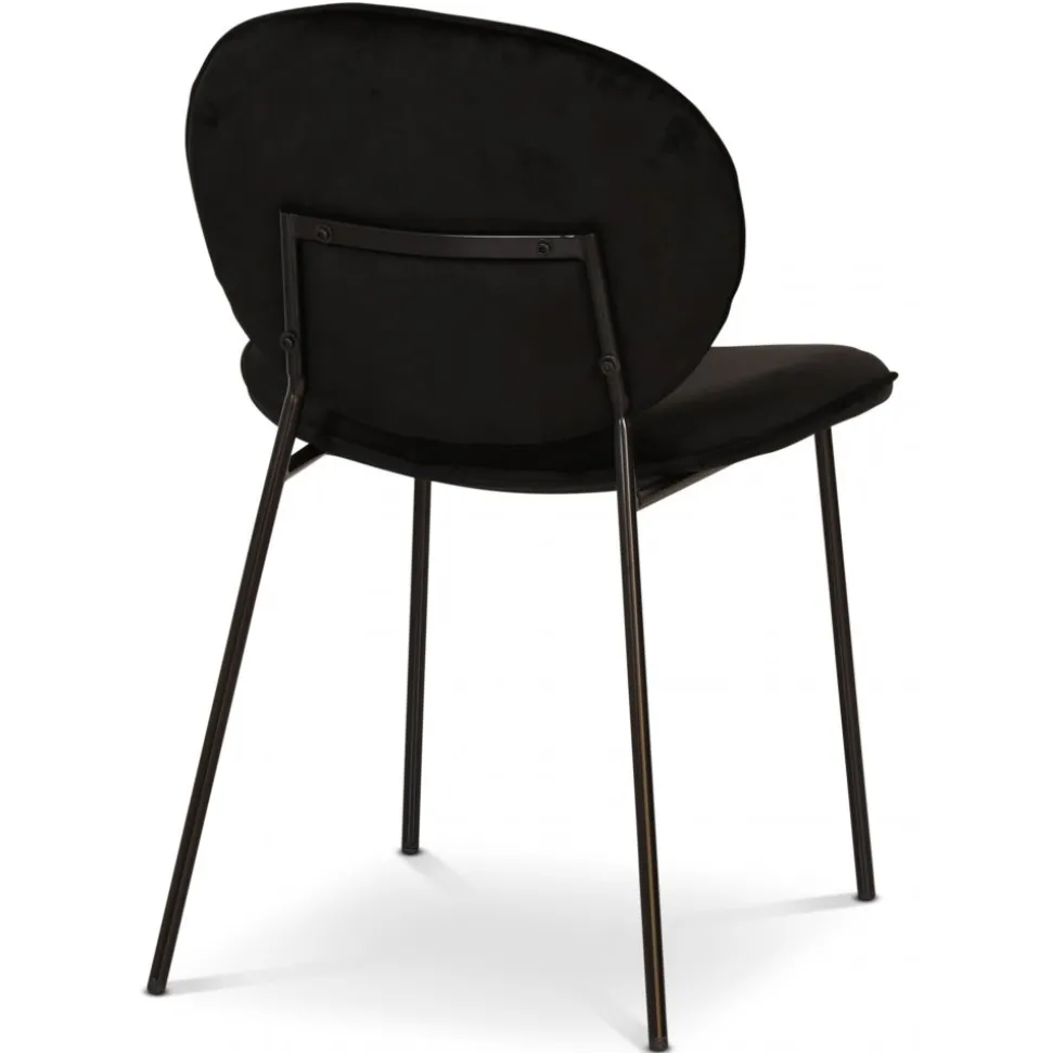 Palle stol i svart sammet + Textilrengöring för möbler