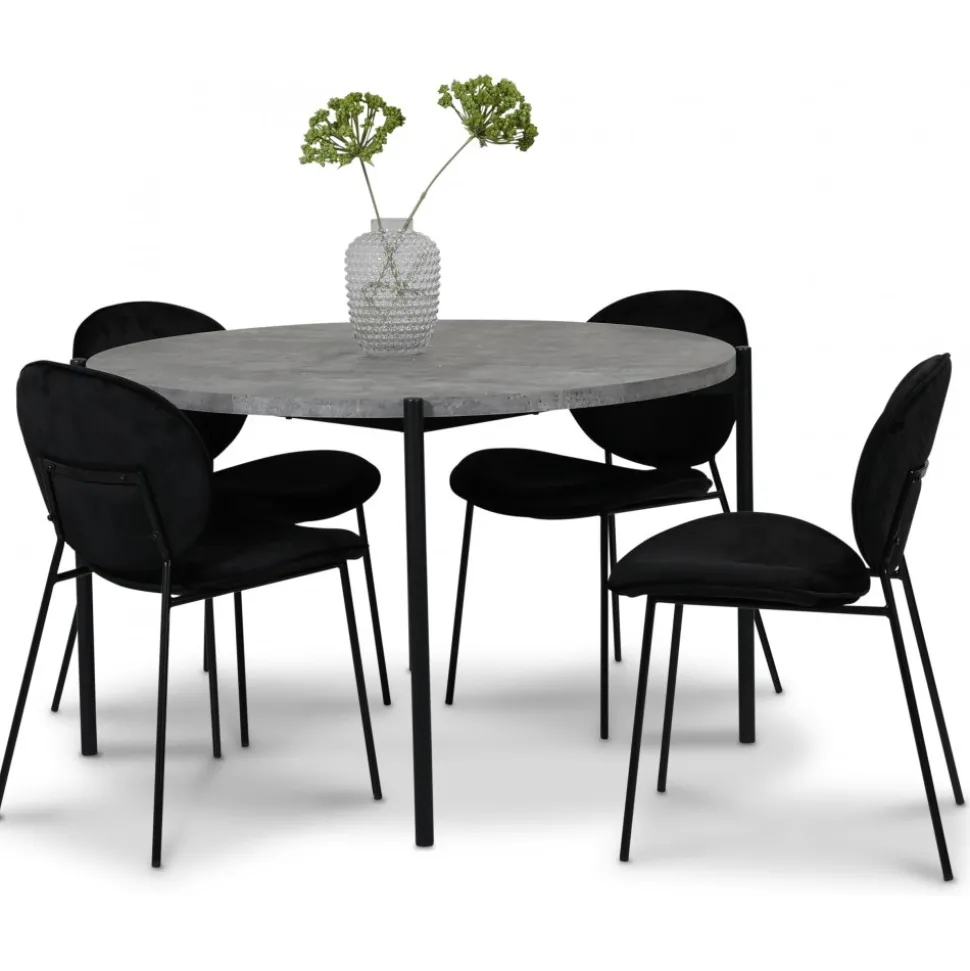 Palle stol i svart sammet + Textilrengöring för möbler