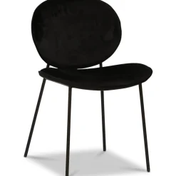 Palle stol i svart sammet