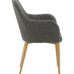 Paolo karmstol - Mörkgrå/ek