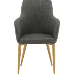 Paolo karmstol - Mörkgrå/ek