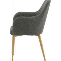 Paolo karmstol - Mörkgrå/ek