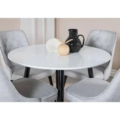 Paradis matbord 100 cm - Vit/svart