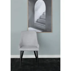 Paradis matstol - Ljusgrå/svart