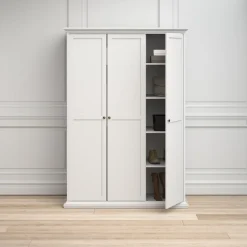 Paris garderob med 3 dörrar - Vit