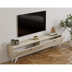 Paris TV-bänk - Travertin
