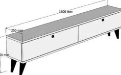 Paris TV-bänk - Travertin