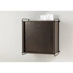 Paris väggskåp 68 x 60 cm - Svart/Mocca