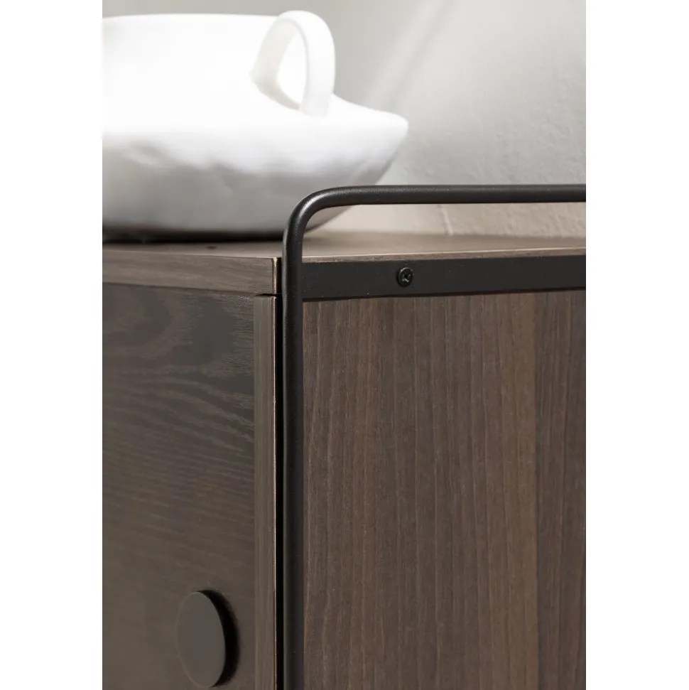 Paris väggskåp 48 x 122 cm - Svart/Mocca