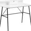 Pascal skrivbord 100x55 cm - Vit/svart + Möbeltassar