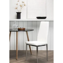 Pastill matstol - Silver/vit