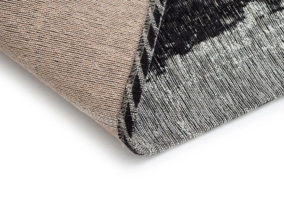 Patchwork-matta Stracciatella - Svart/Vit