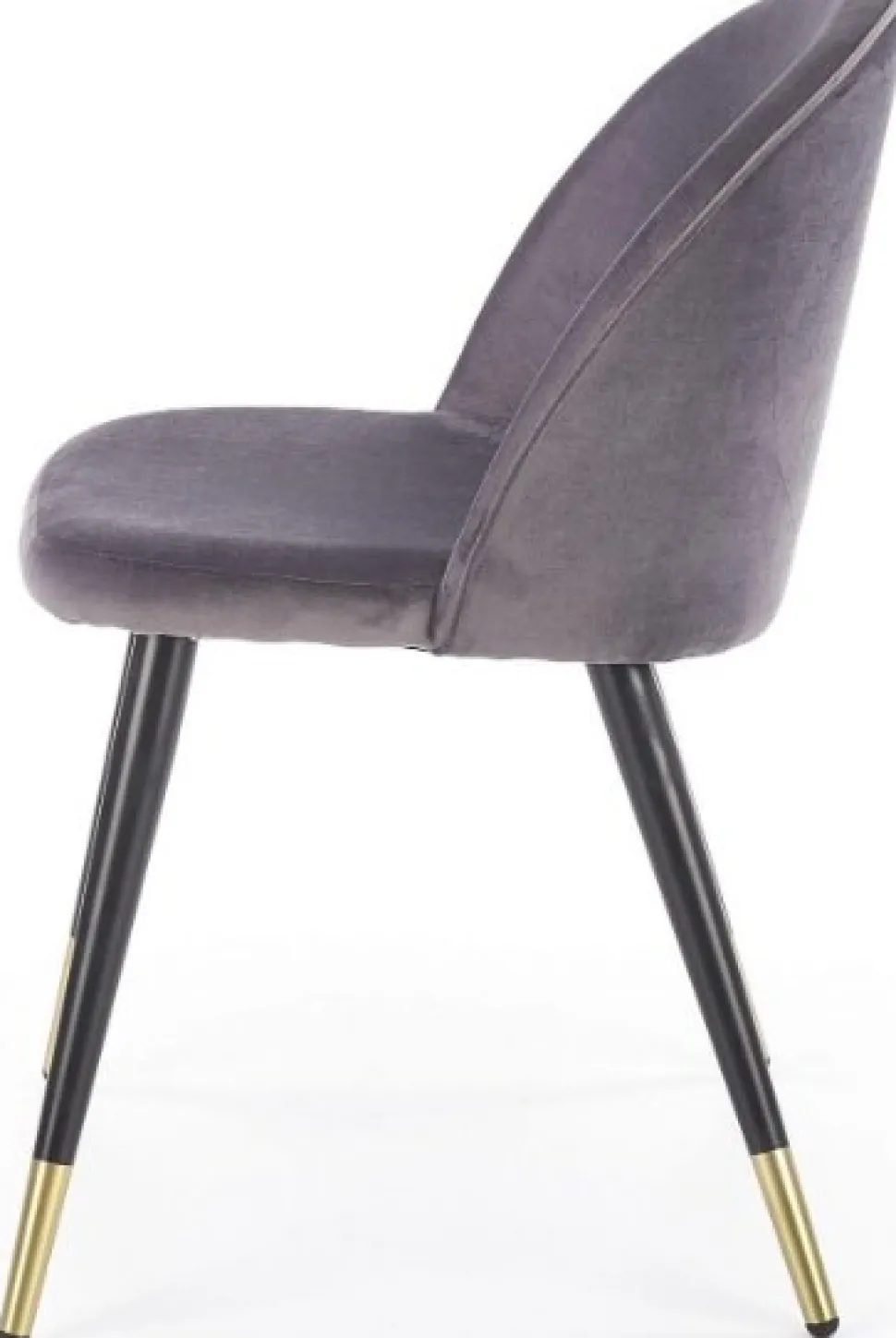 Paulina matstol - Grå (sammet) / Mässing