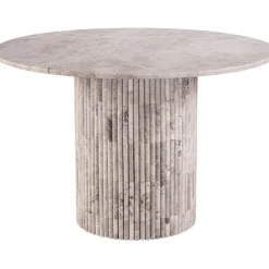Pegani runt matbord i gråbeige marmor - Valfri storlek 105 eller 130 cm + Textilrengöring för möbler