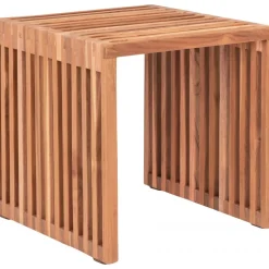 Pego sidobord Teak 40 x 40 cm + Textilskydd för utemöbler