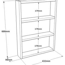 Pera vägghylla - Furu