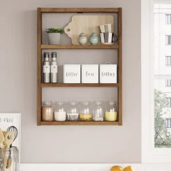 Pera vägghylla - Valnöt