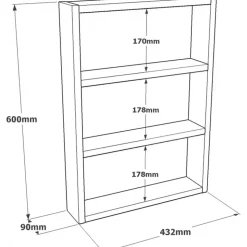 Pera vägghylla - Vit