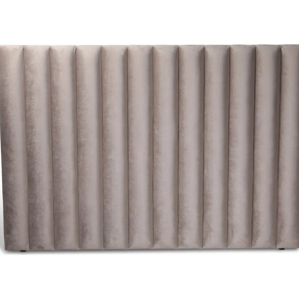Pernilla sänggavel 140 cm - Gråbeige (Sammet)