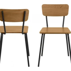 Peru matstol - Ek/matt svart