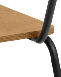 Peru matstol - Ek/matt svart