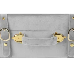 Petit vintage koffert set 2 st - Grå (Sammet) + Textilrengöring för möbler